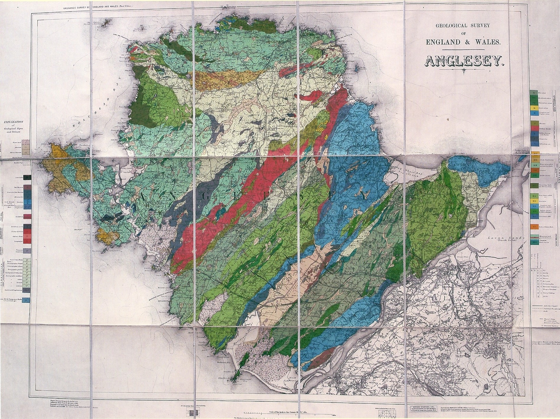 Greenly's geological map of Anglesey 1919